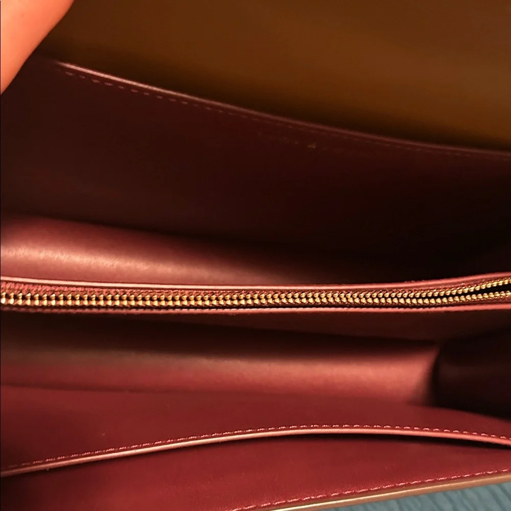 Tory Burch Tan and Cream Logo Jacquard Crossbody with Adjustable Strap - Picture 4 of 5